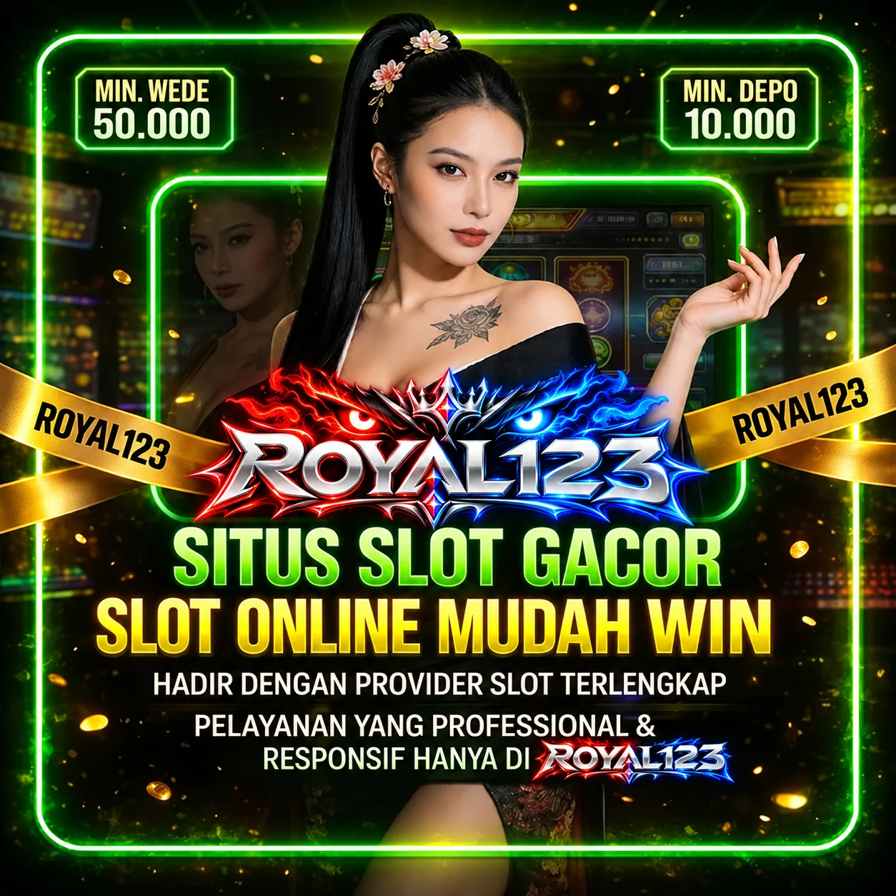 Thumbnail 1 of 3, Poster, ROYAL123 Layanan Game - Memberikan Dukungan Praktis Dengan Pelayanan Nyaman 24jam designed and sold by ROYAL123.